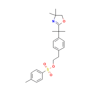 4-(2-(4,4-Dimethyl-4,5-dihydrooxazol-2-yl)propan-2-yl)phenethyl 4-methylbenzenesulfonate.png